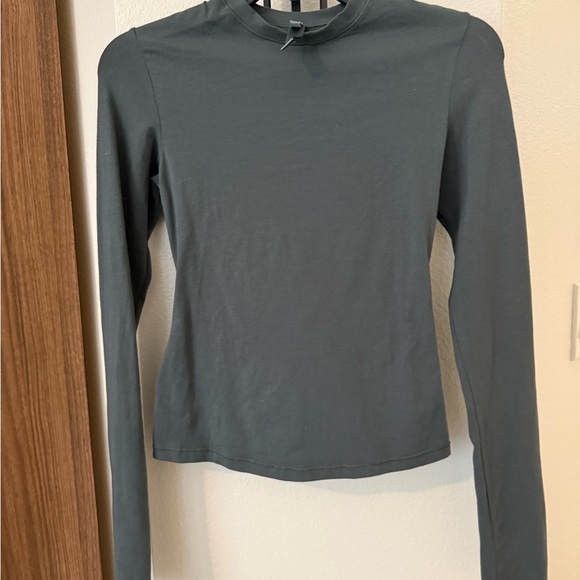 SKIMS Tops - SKIMS Cotton Jersey Long Sleeve Deep Sea